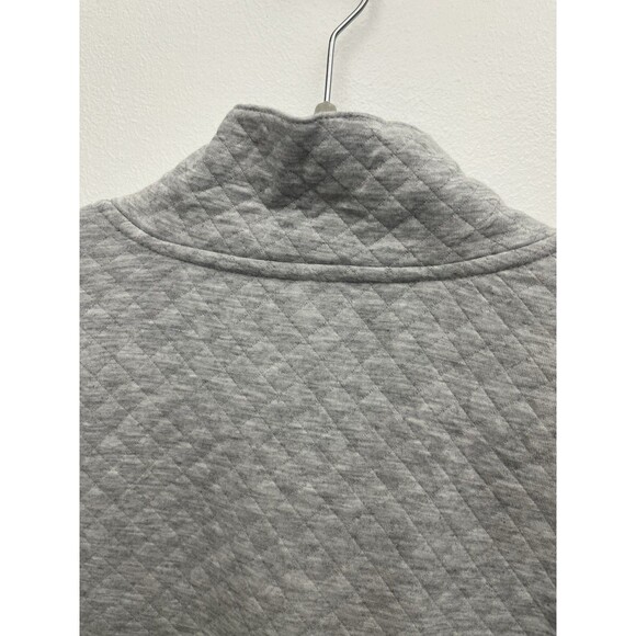 Stars Above Quilted Pajama Top Women’s 2XL  Mock Neck Henley Pockets Gray - Picture 6 of 12